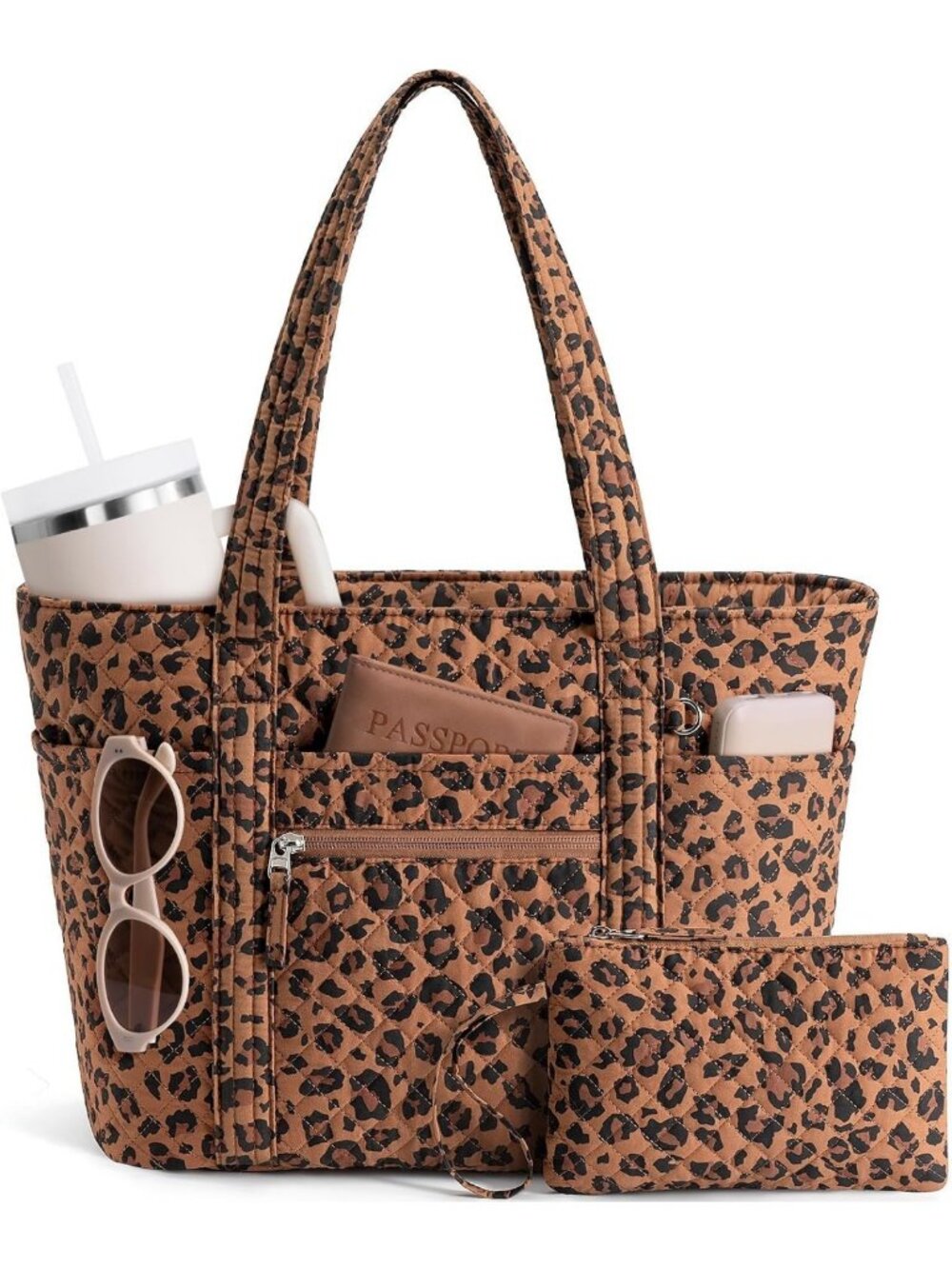 Quilted Puffer Tote Bag for Women | Stylish Cotton Work Bag for Teachers